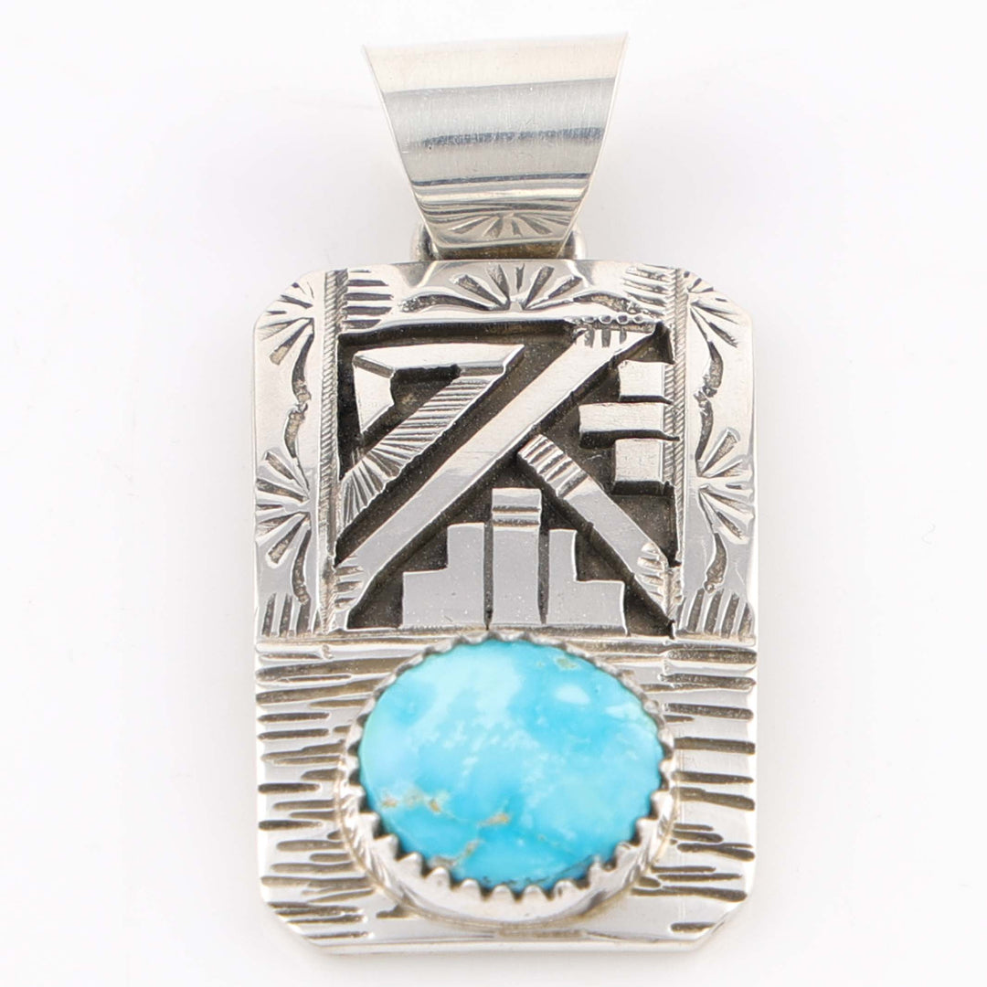 Blue Bird Turquoise Pendant