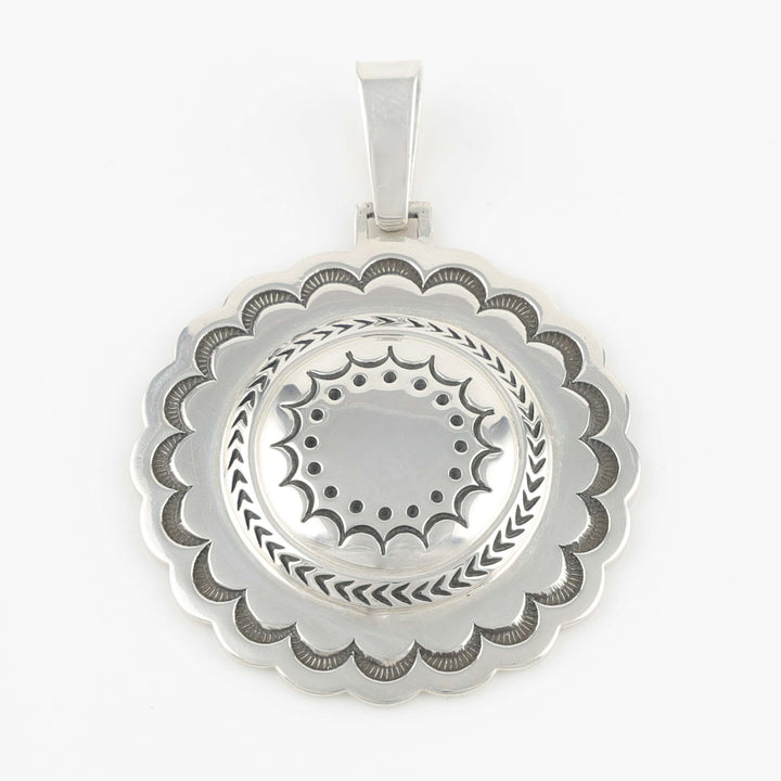 Stamped Silver Pendant