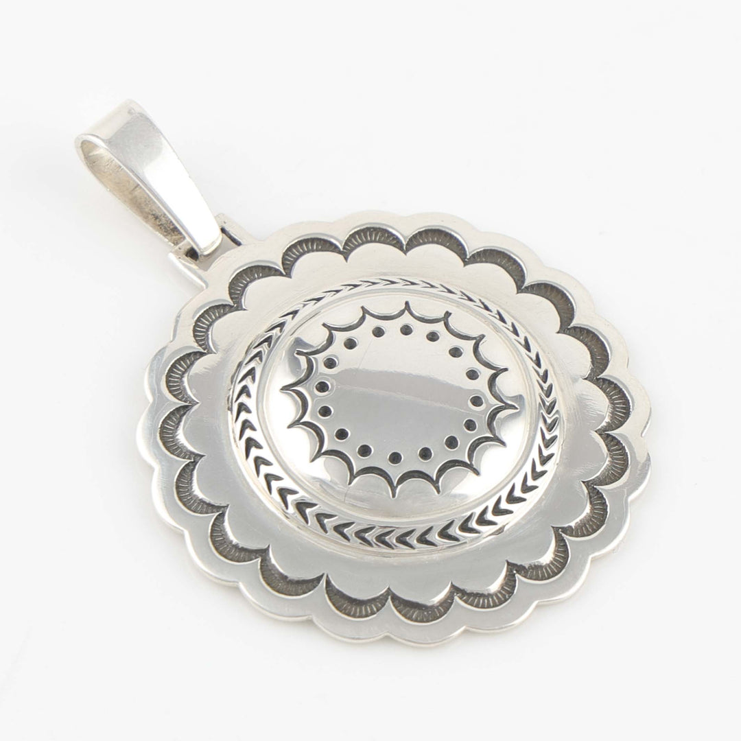 Stamped Silver Pendant