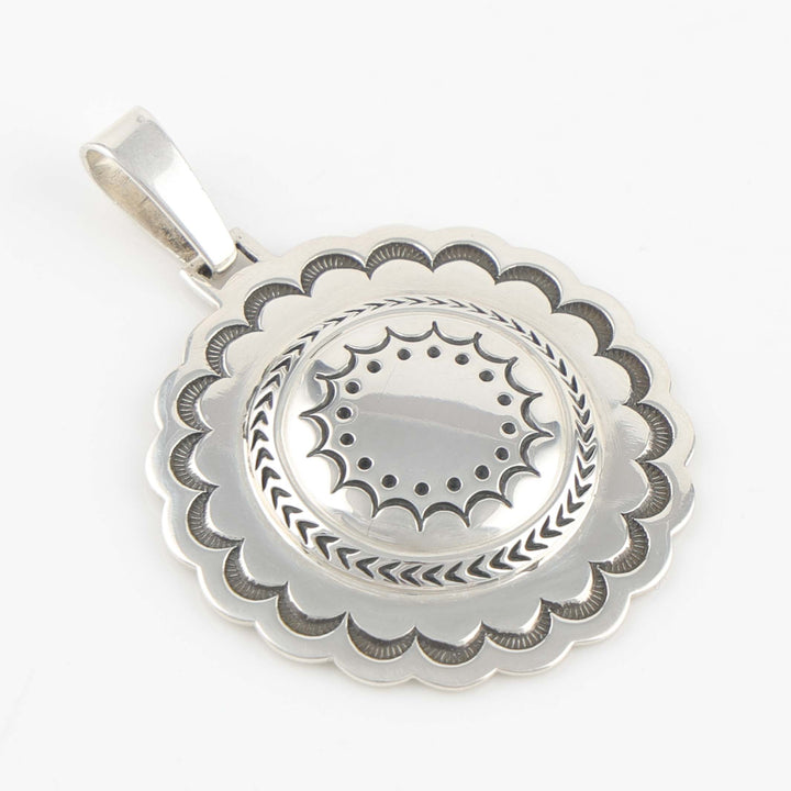 Stamped Silver Pendant