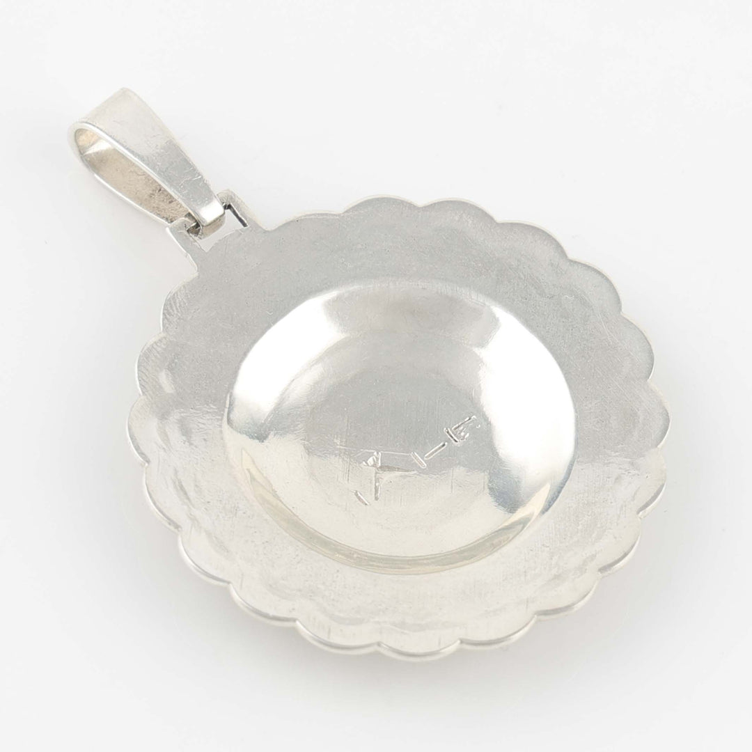 Stamped Silver Pendant