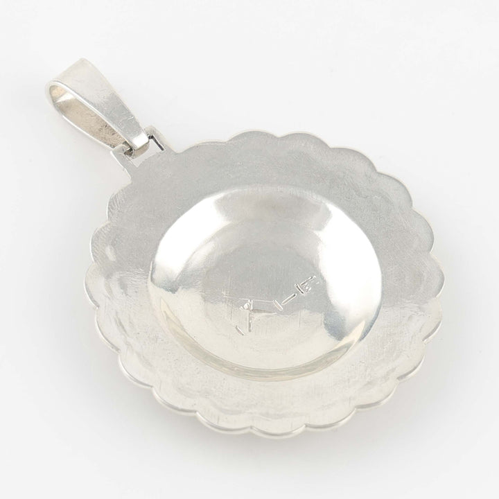 Stamped Silver Pendant