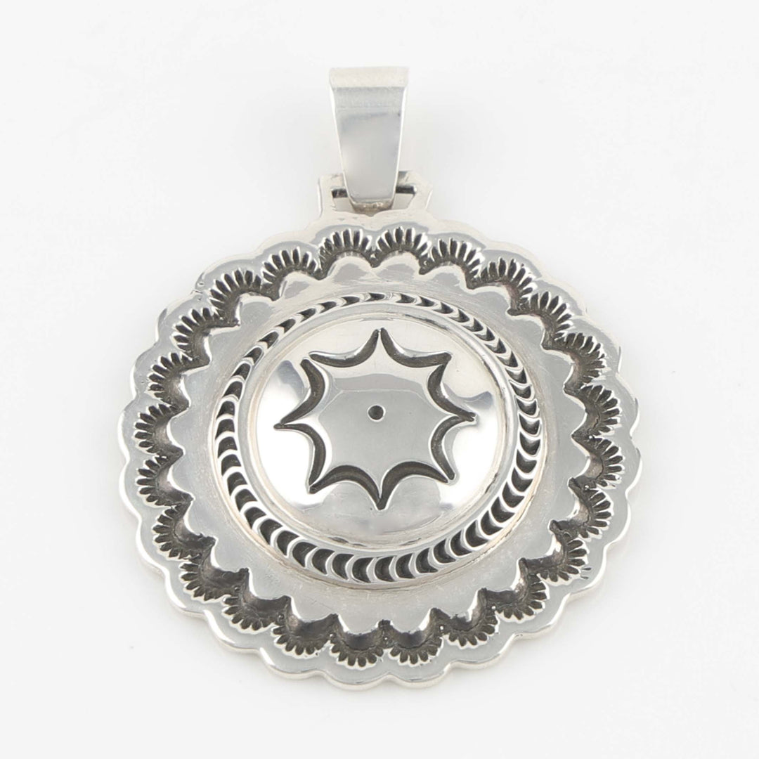 Stamped Silver Pendant