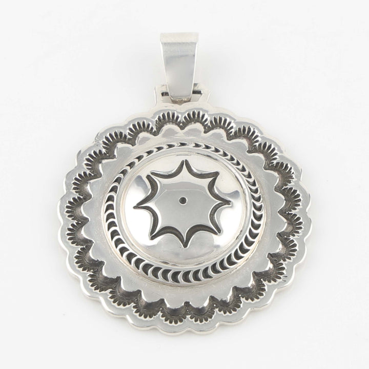 Stamped Silver Pendant