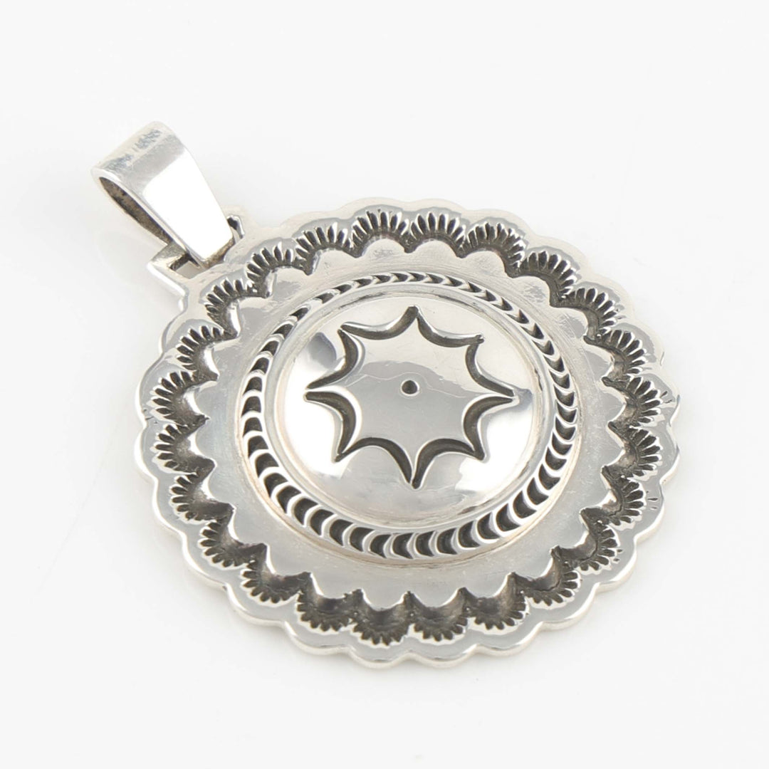 Stamped Silver Pendant