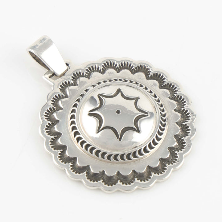 Stamped Silver Pendant