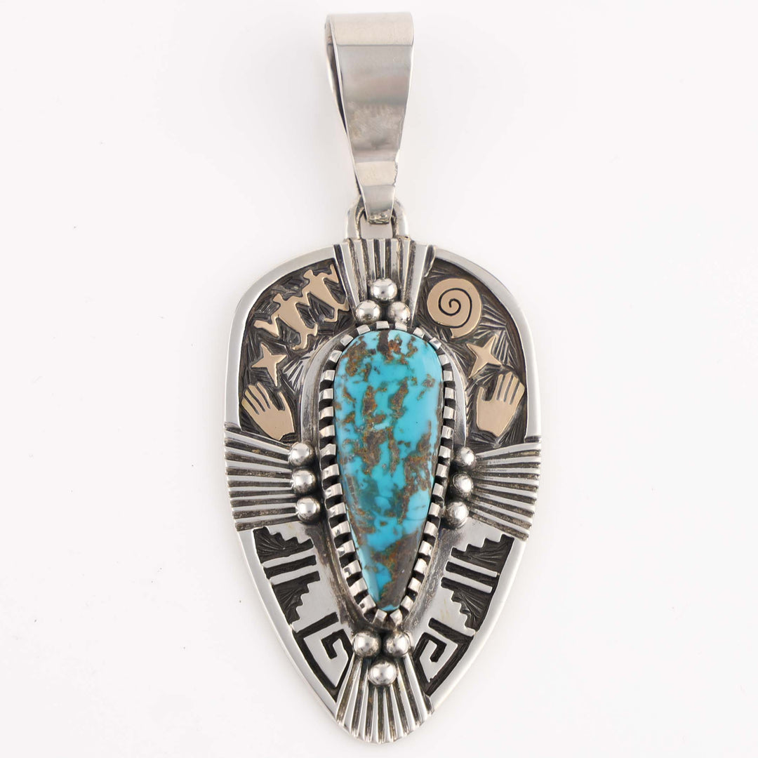 Lone Mountain Turquoise Pendant