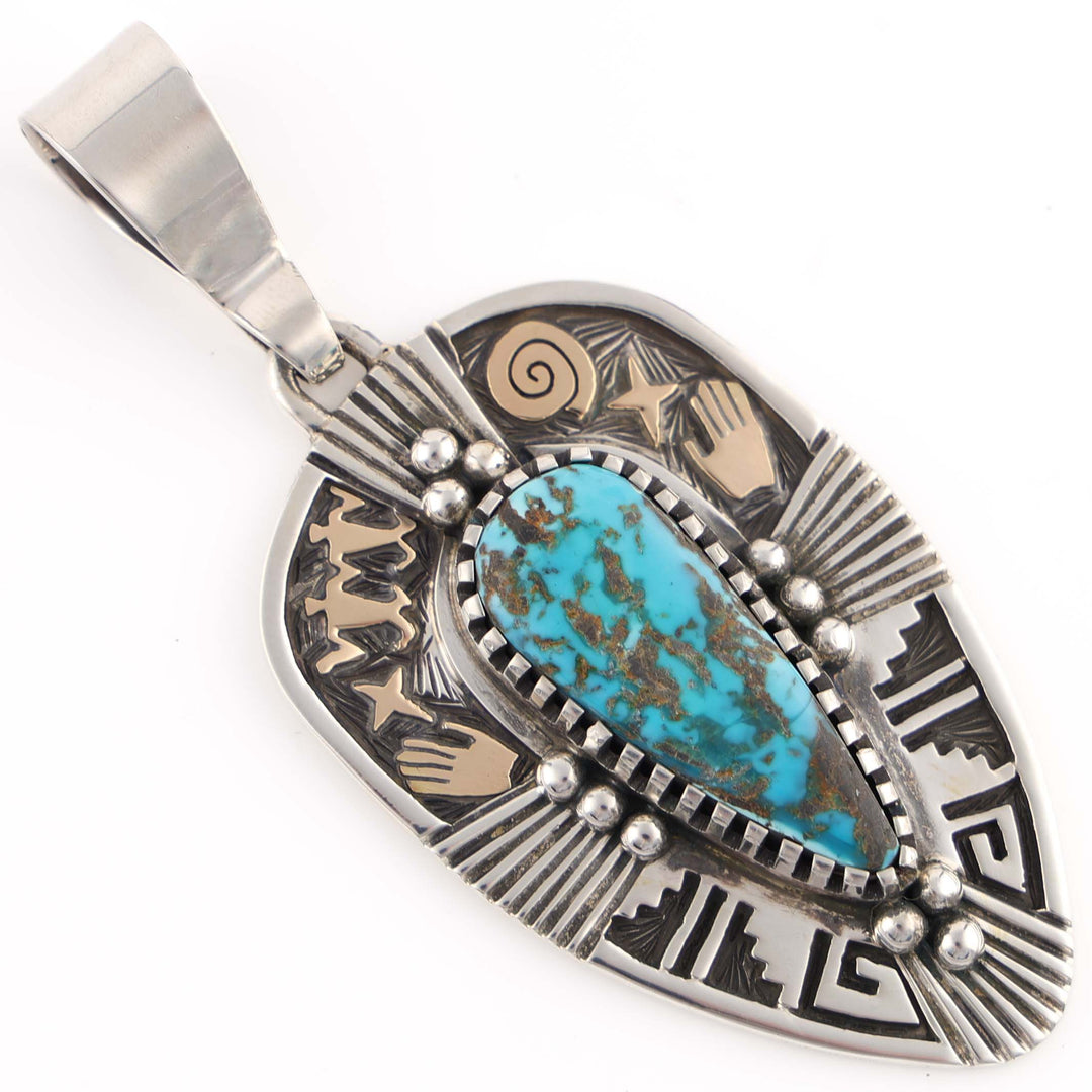 Lone Mountain Turquoise Pendant