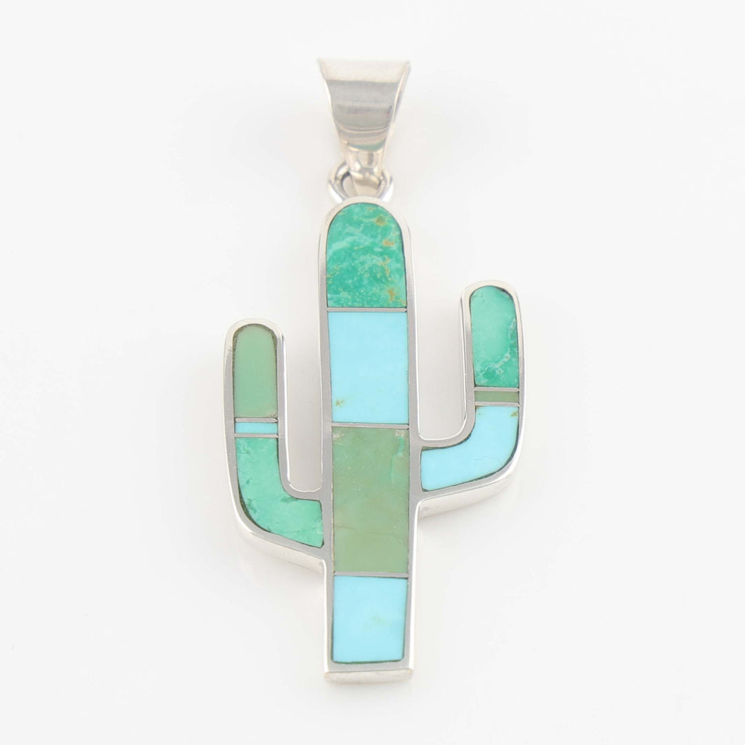Inlay Cactus Pendant
