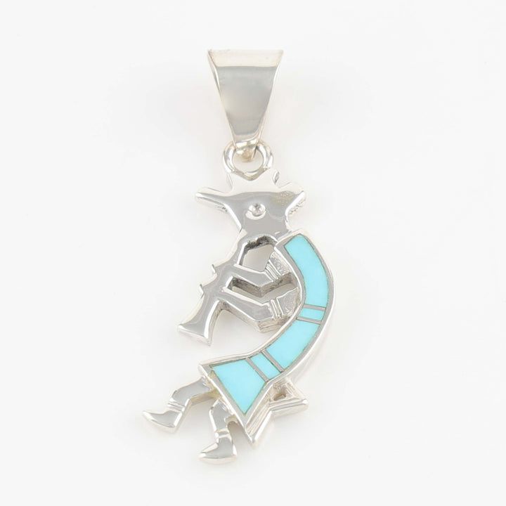 Inlay Kokopelli Pendant