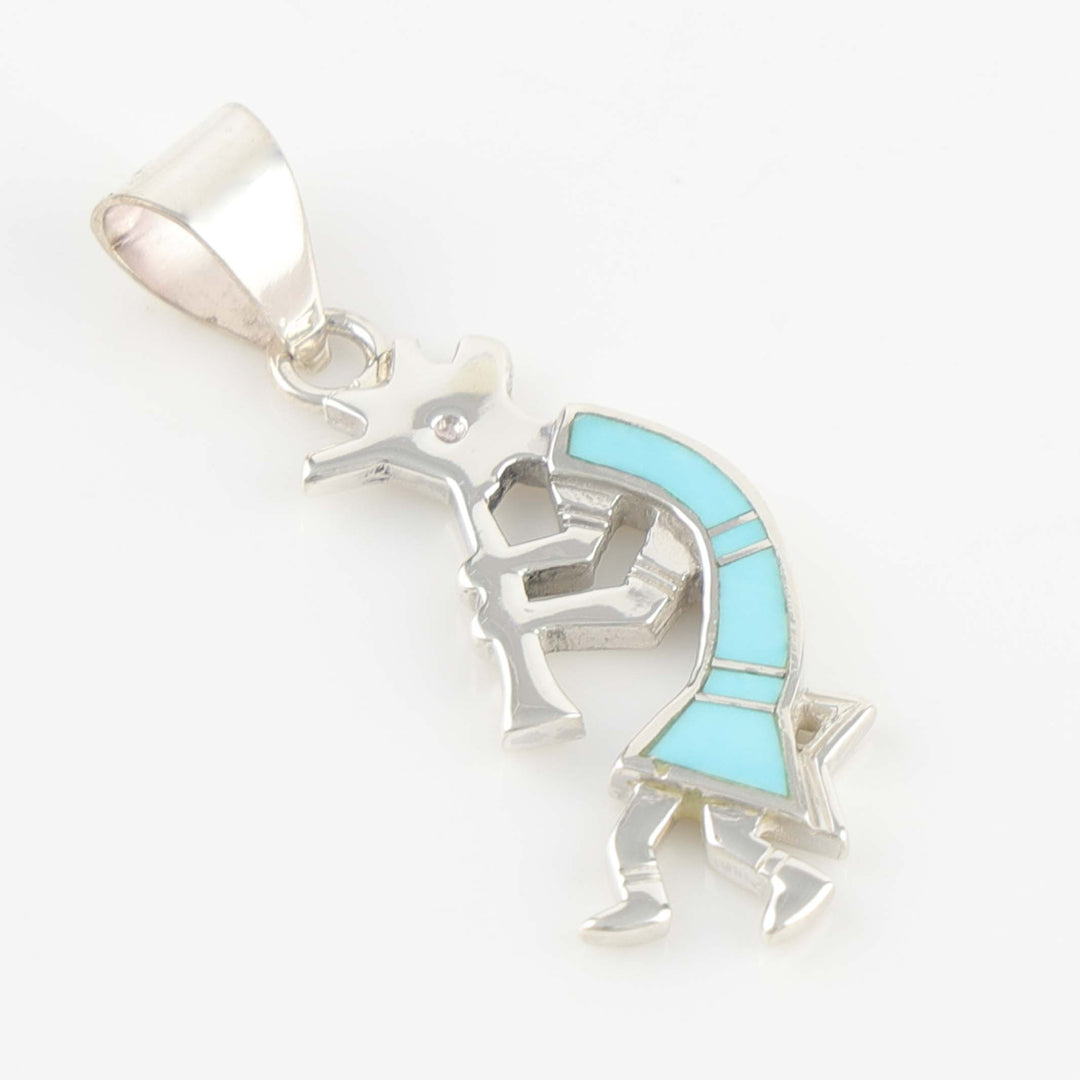 Inlay Kokopelli Pendant