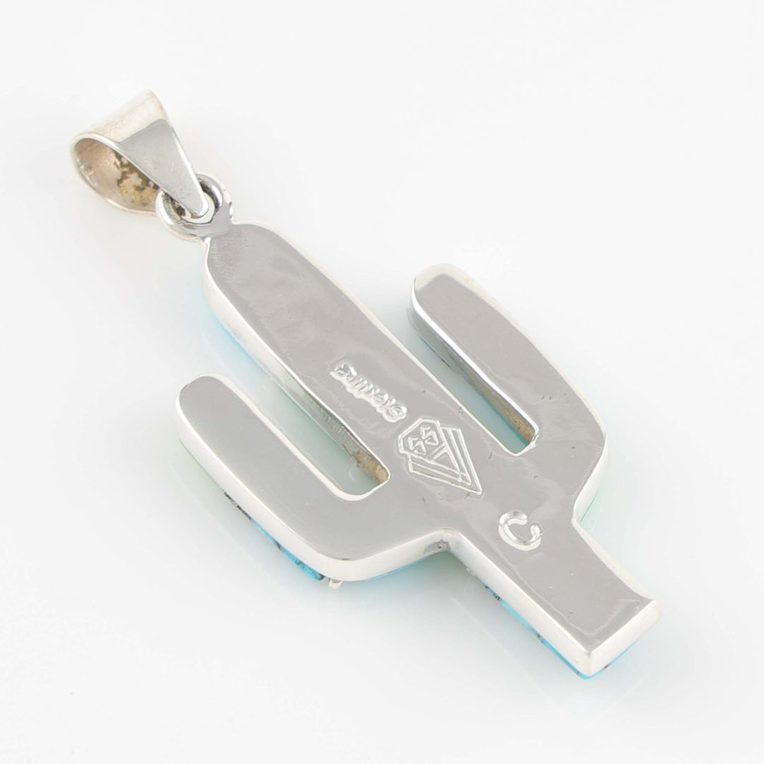 Inlay Cactus Pendant