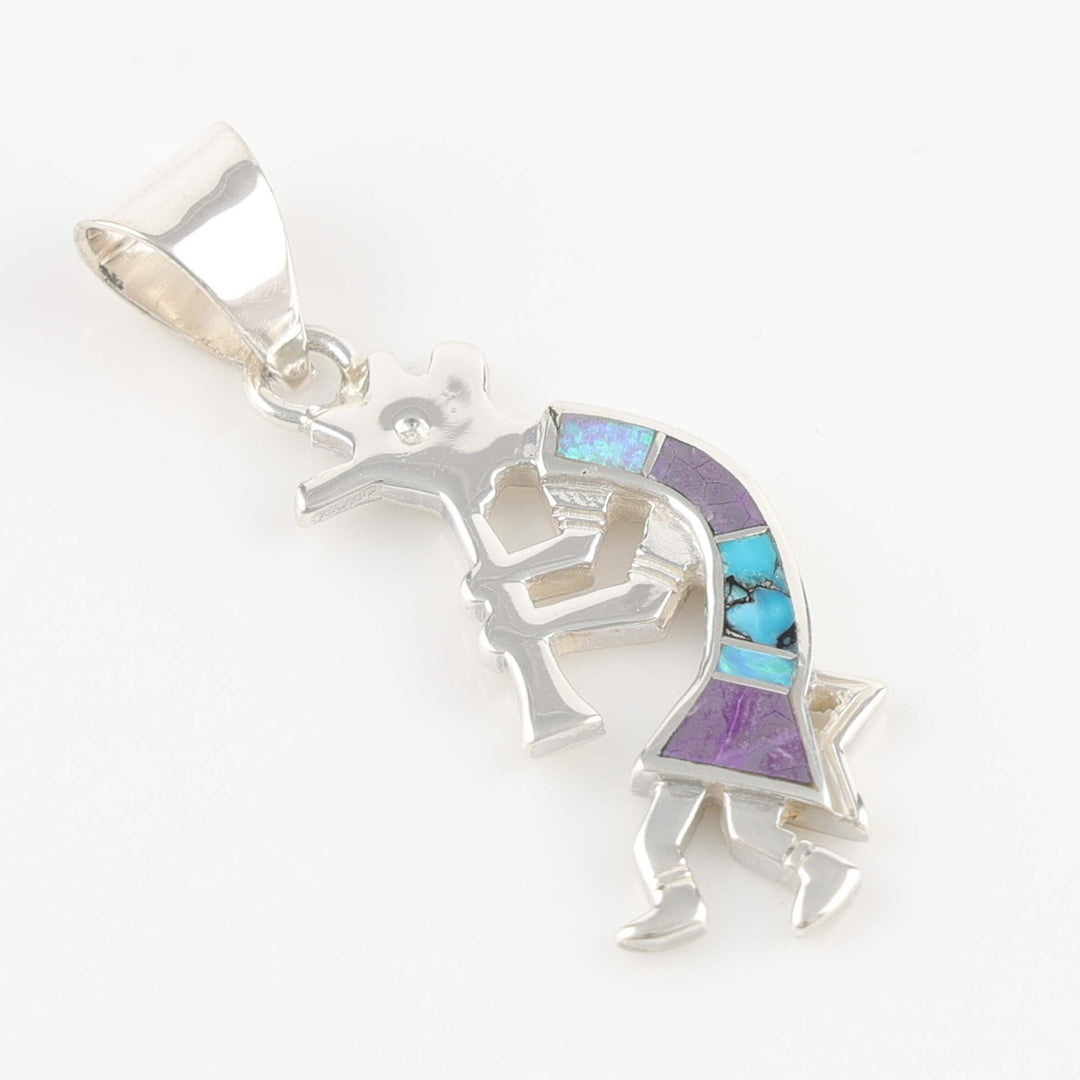 Inlay Kokopelli Pendant