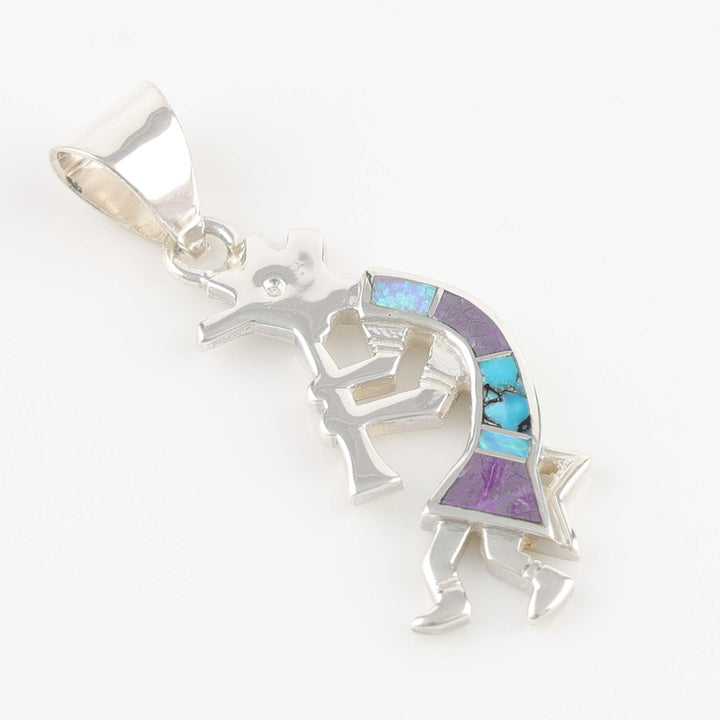 Inlay Kokopelli Pendant