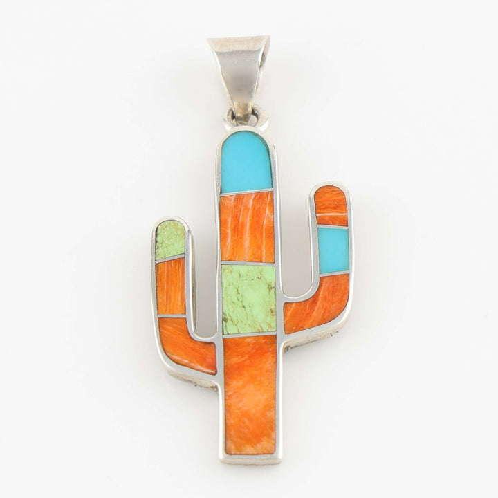 Inlay Cactus Pendant