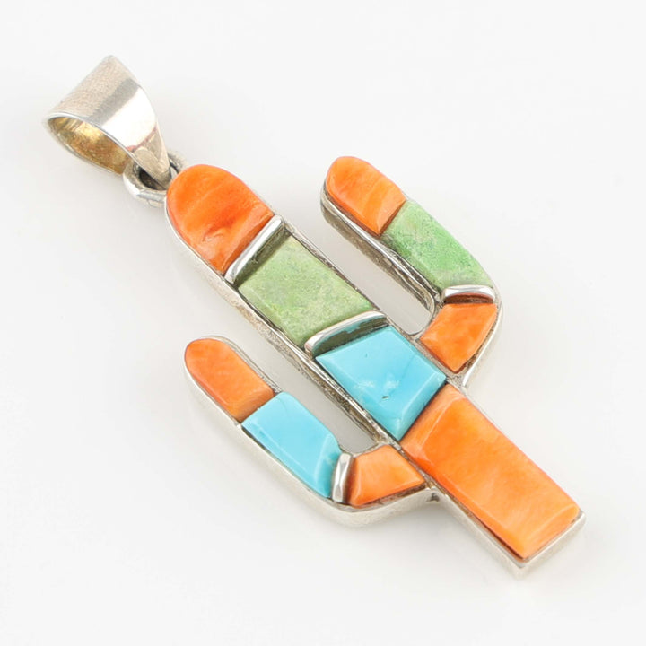 Inlay Cactus Pendant
