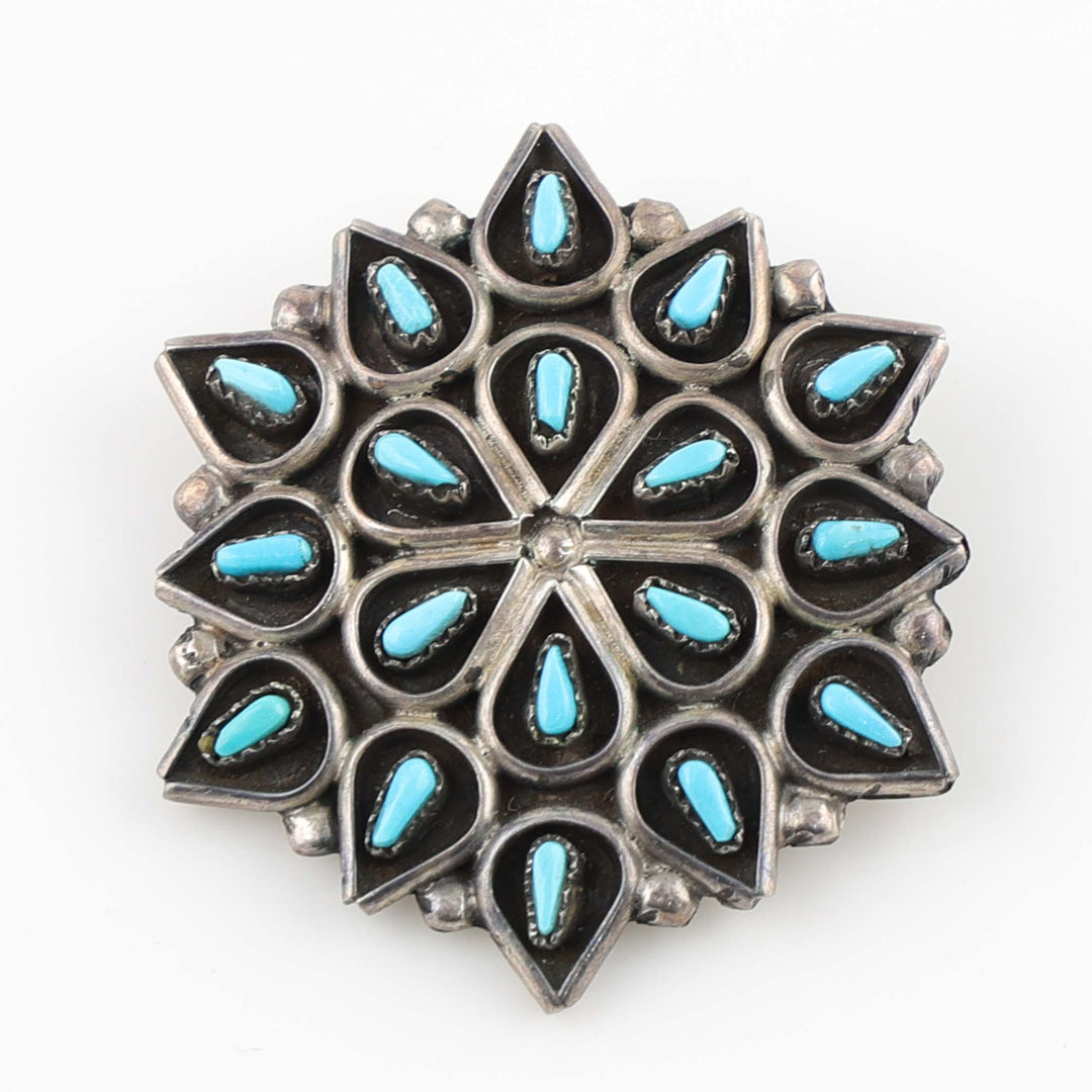 1970s Turquoise Pin and Pendant
