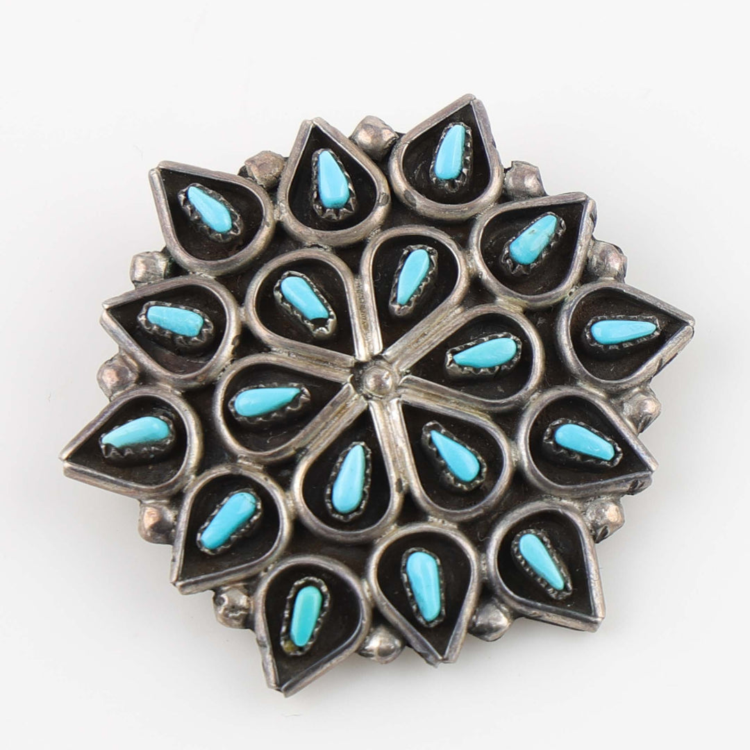 1970s Turquoise Pin and Pendant