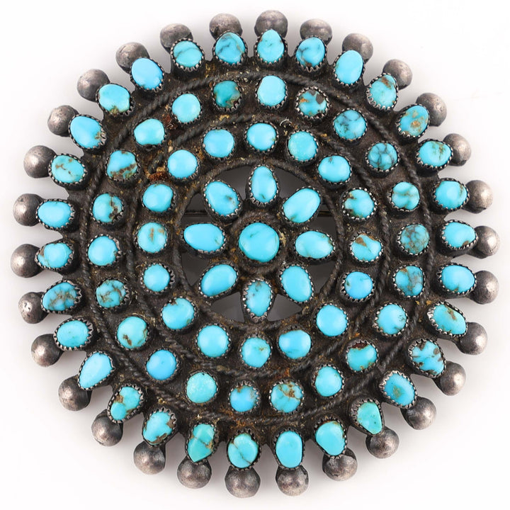 1940s Turquoise Cluster Pin