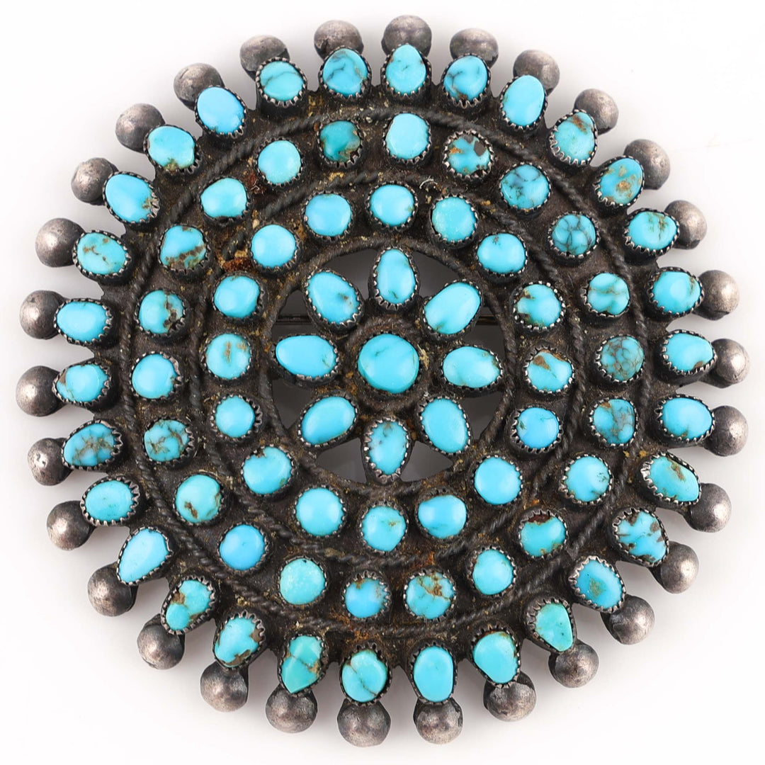 1940s Turquoise Cluster Pin