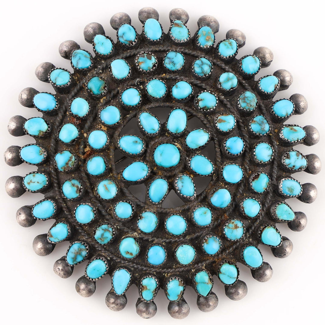 1940s Turquoise Cluster Pin