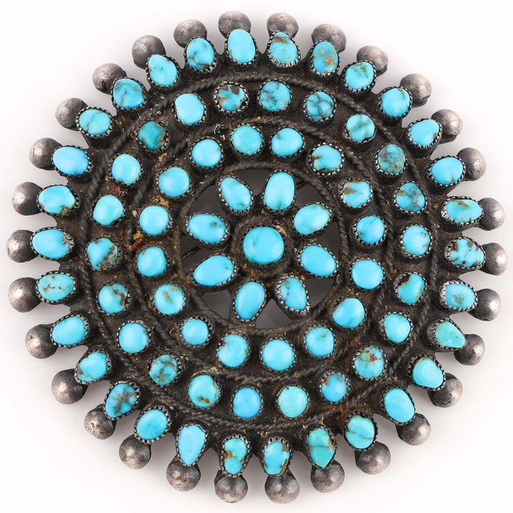 1940s Turquoise Cluster Pin
