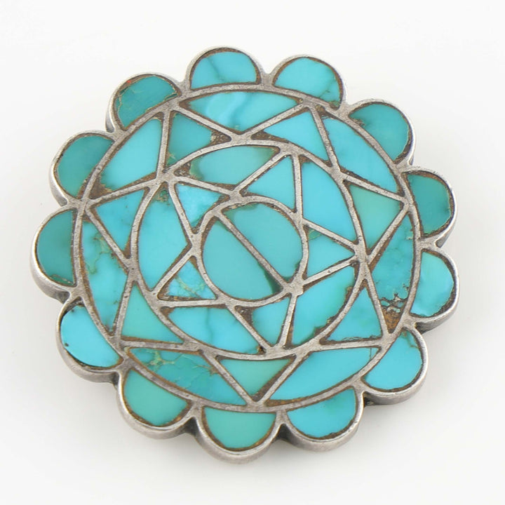 1950s Turquoise Inlay Pin