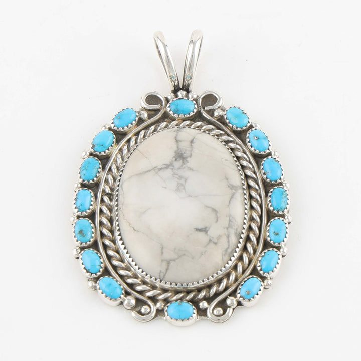 Howlite and Turquoise Pendant