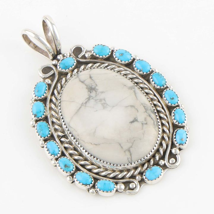 Howlite and Turquoise Pendant