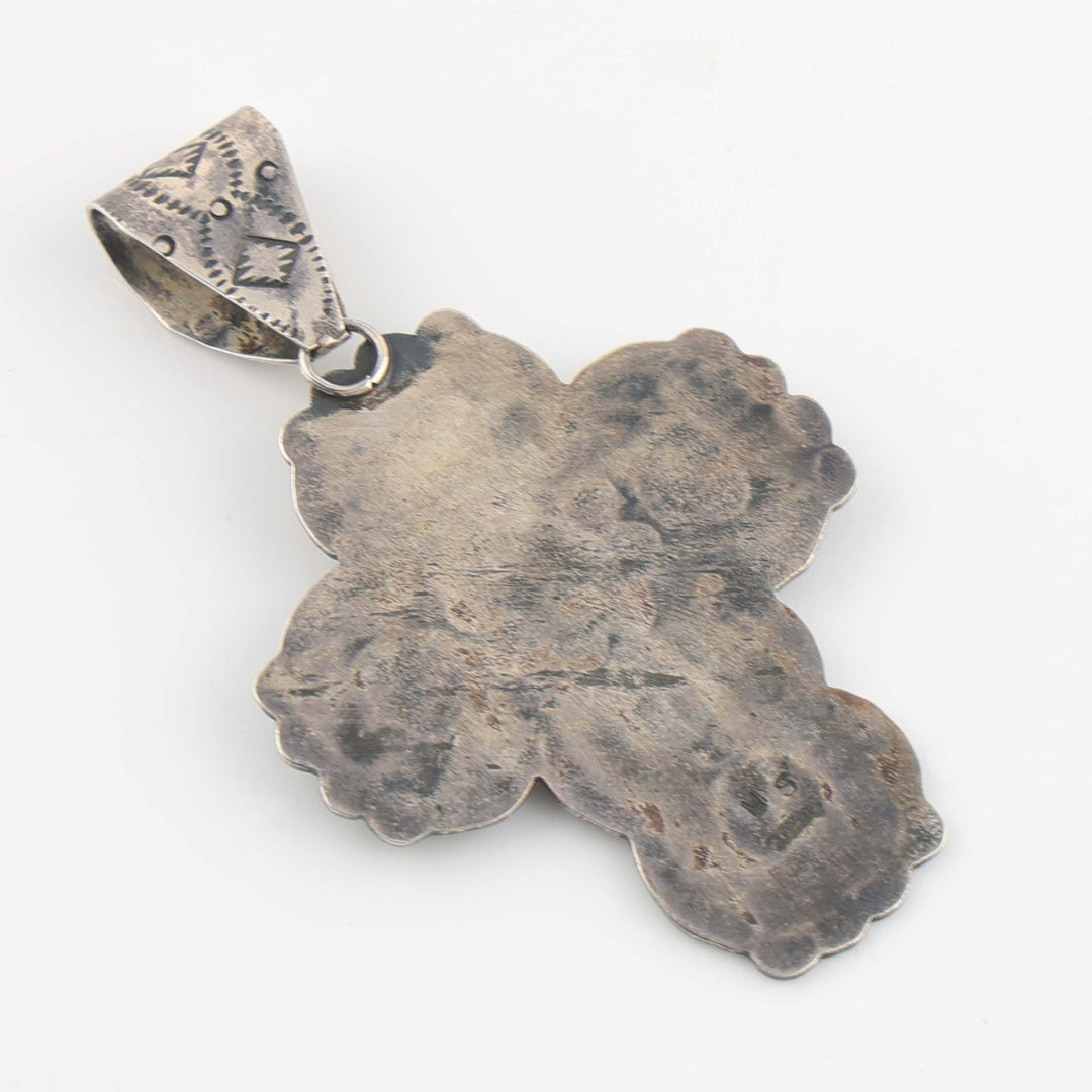 1980s Turquoise Cross Pendant