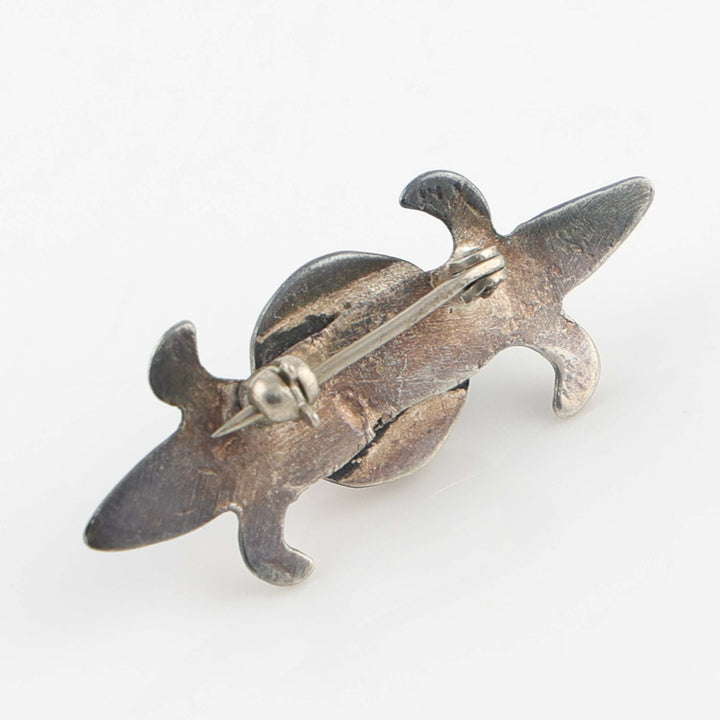 1940s Navajo Turquoise Fleur-de-Lis Pin