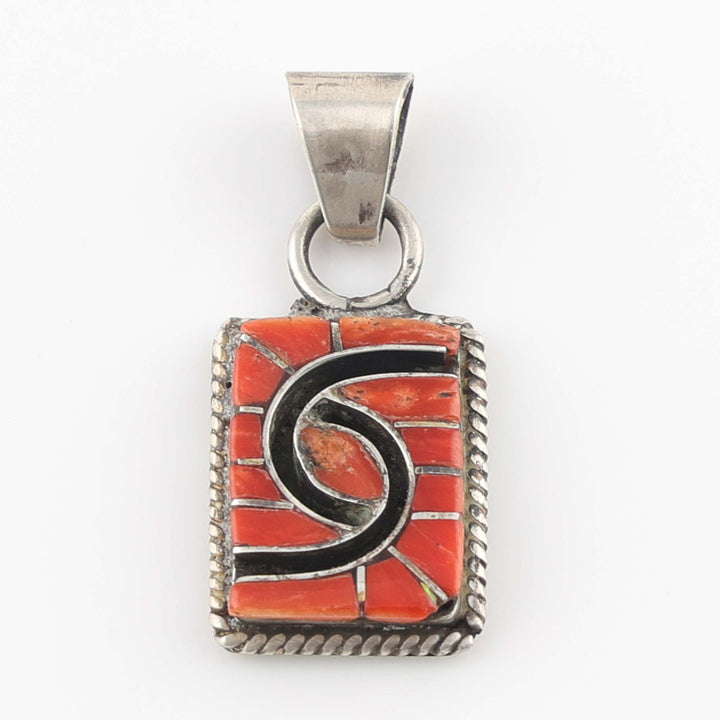 Coral Hummingbird Wing Pendant