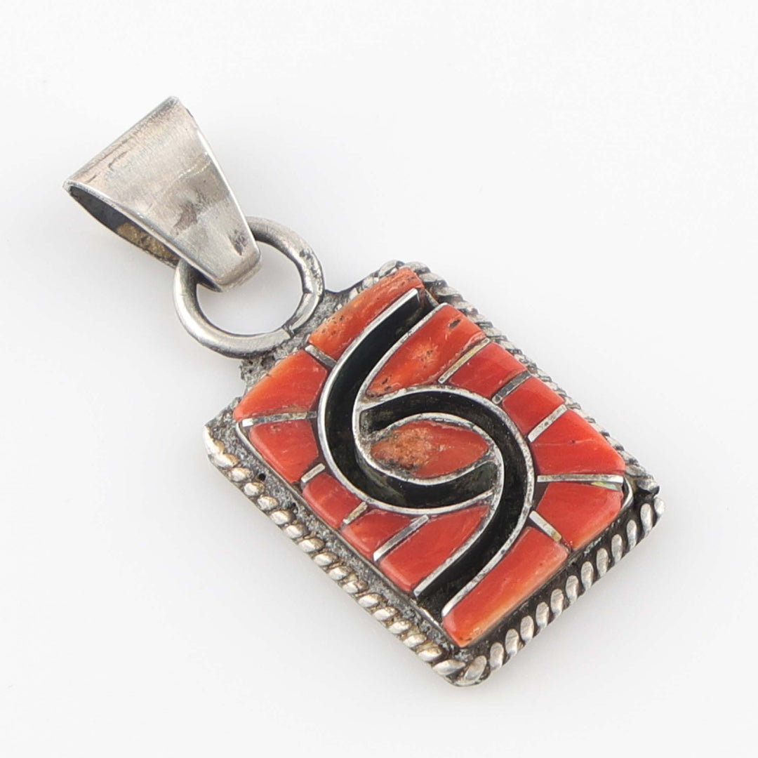 Coral Hummingbird Wing Pendant
