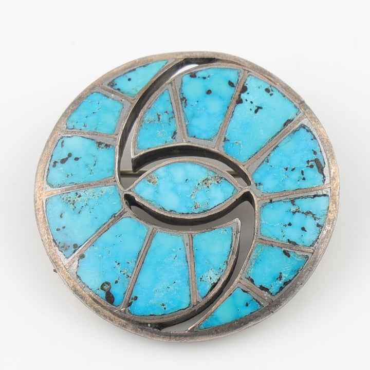 1960s Turquoise Hummingbird Wing Pin