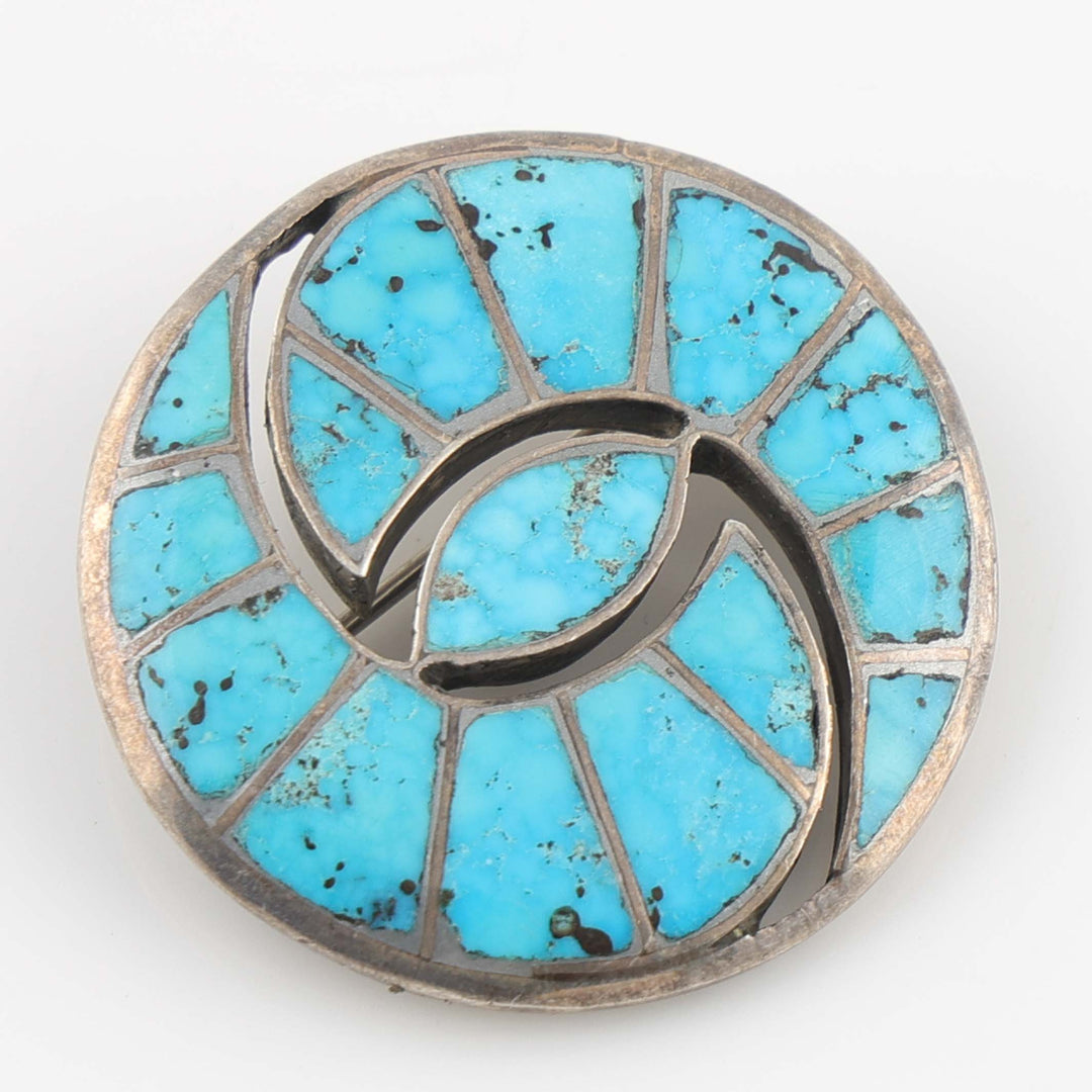 1960s Turquoise Hummingbird Wing Pin