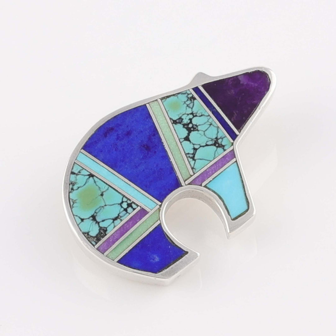 Navajo Inlay Bear Pin