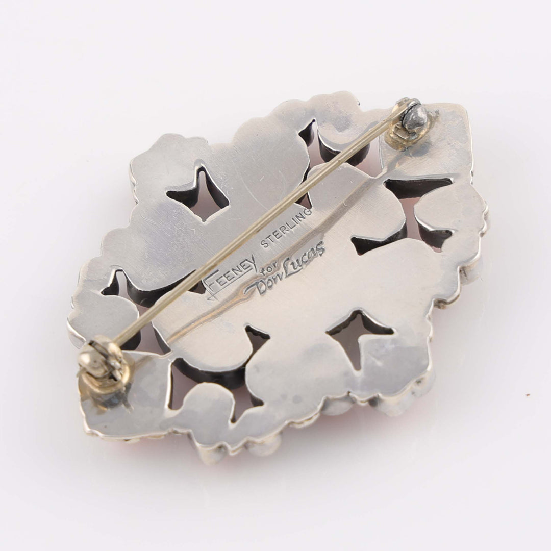 Coral and Shell Cluster Pin