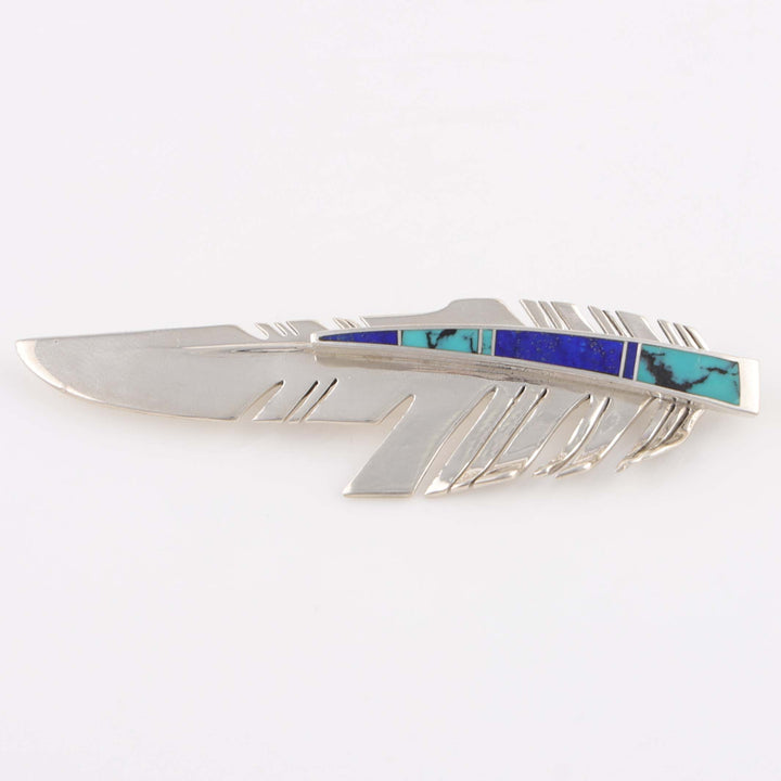 Navajo Inlaid Feather Pin