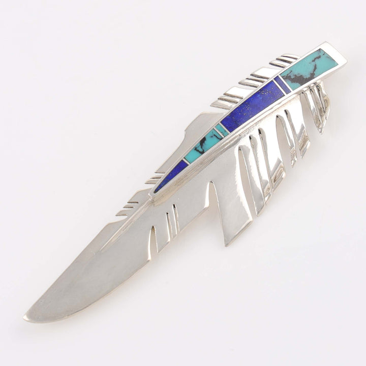 Navajo Inlaid Feather Pin