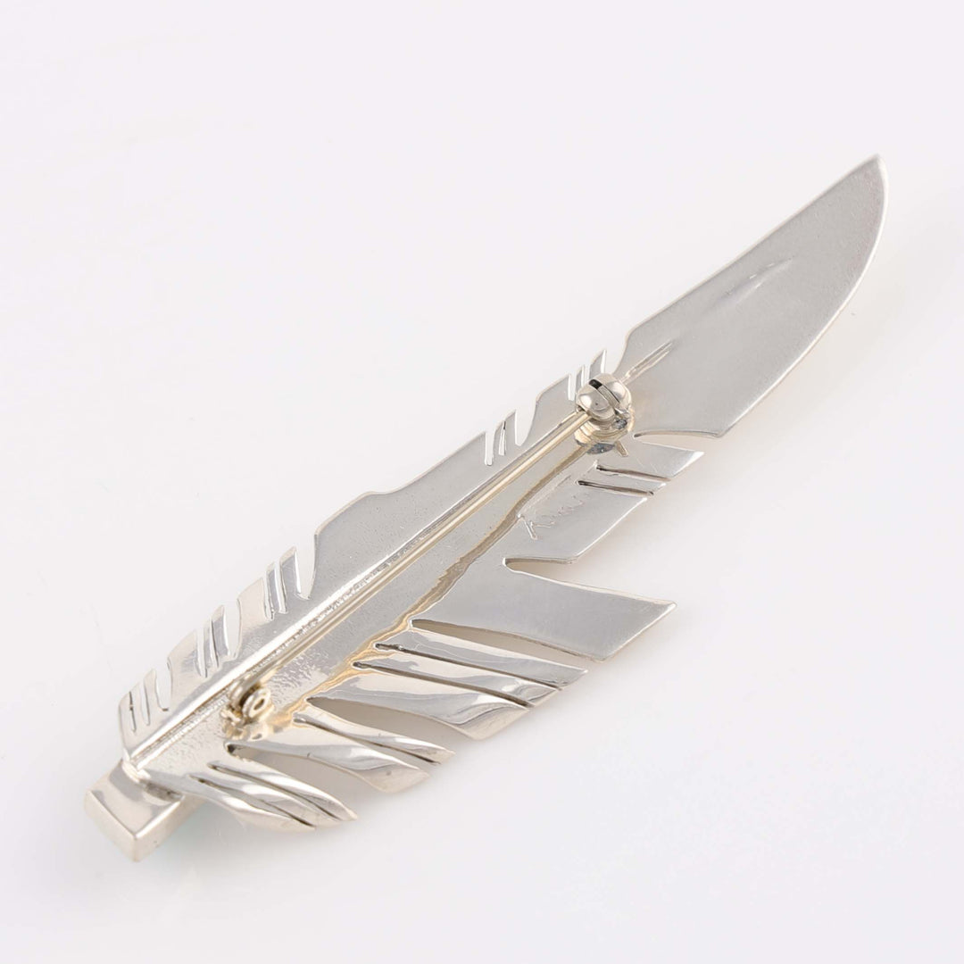 Navajo Inlaid Feather Pin