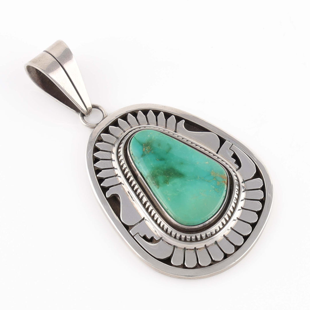 Navajo Fox Turquoise Pendant