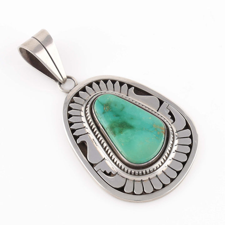 Navajo Fox Turquoise Pendant