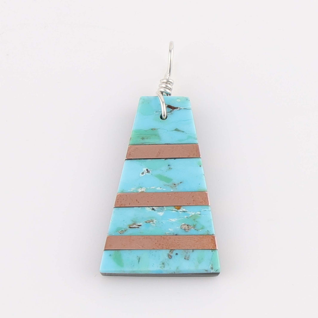 Kingman Turquoise and Copper Pendant