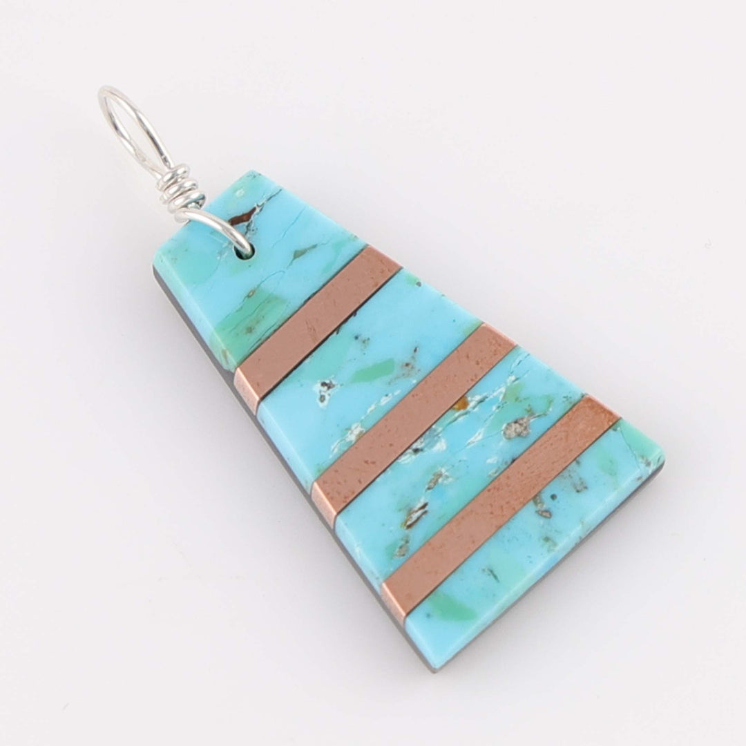 Kingman Turquoise and Copper Pendant