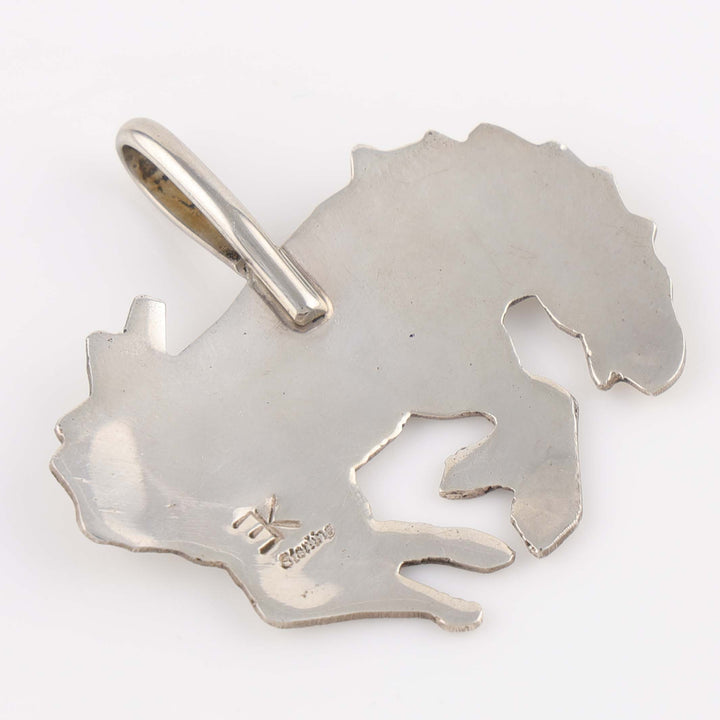 Navajo Silver Horse Pendant