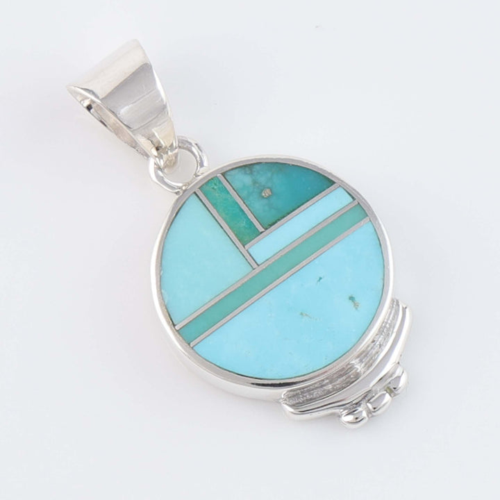 Navajo Turquoise Inlay Pendant