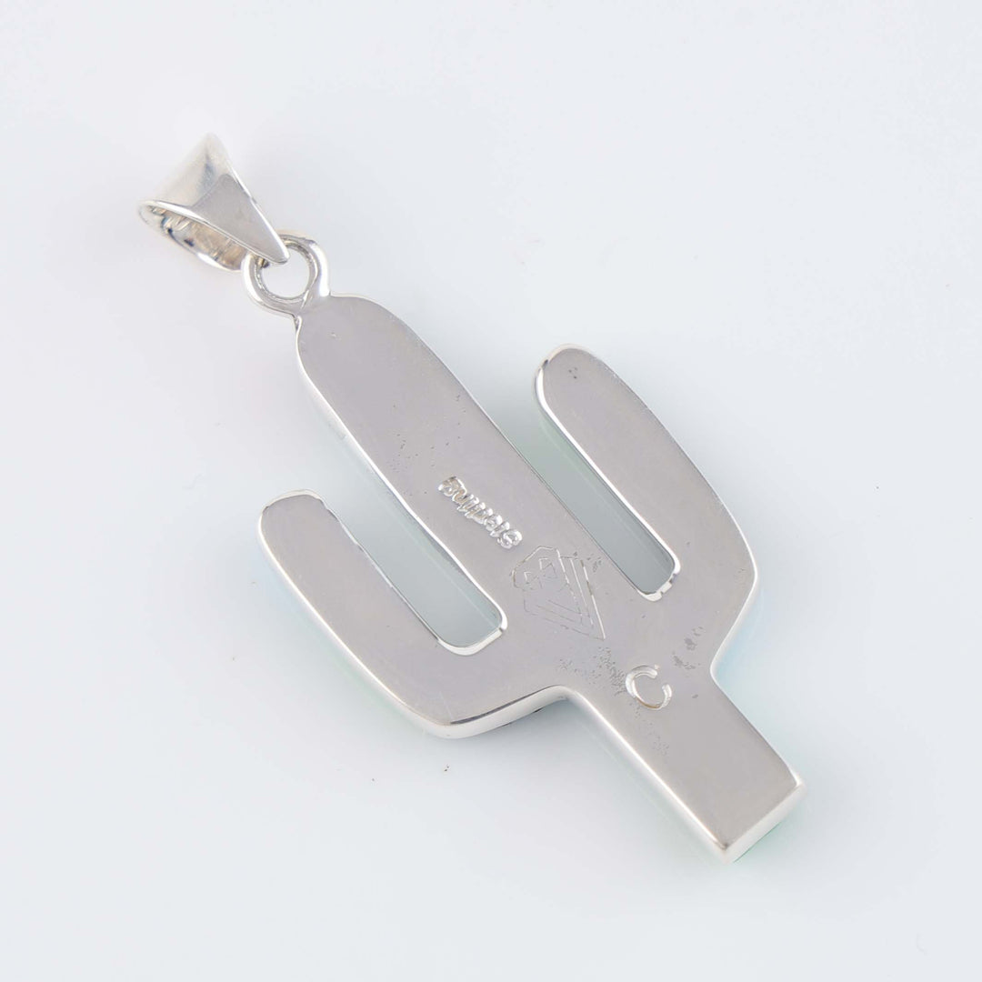 Navajo Inlay Cactus Pendant