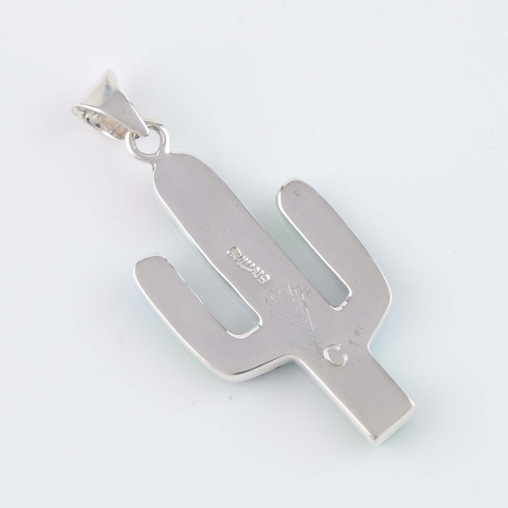 Navajo Inlay Cactus Pendant