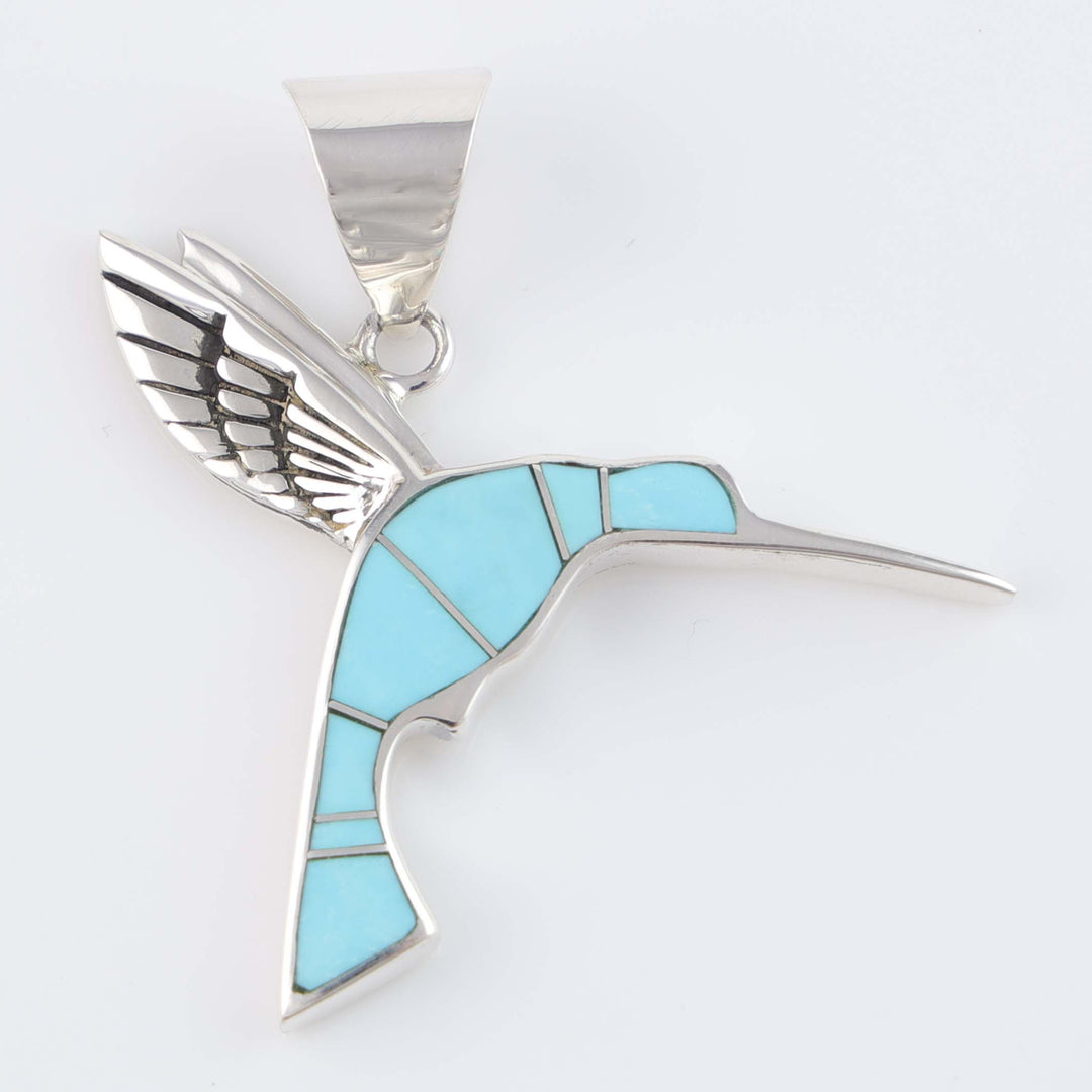 Navajo Turquoise Hummingbird Pendant