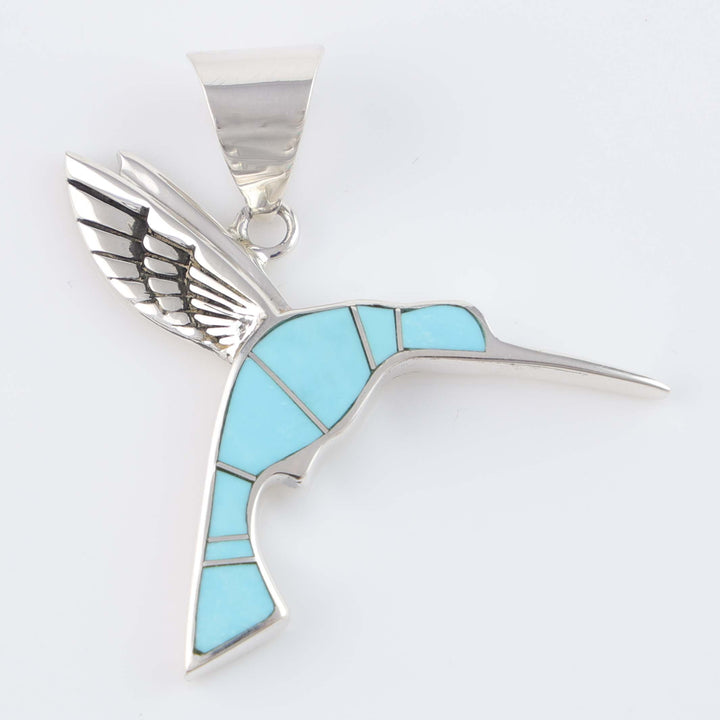 Navajo Turquoise Hummingbird Pendant